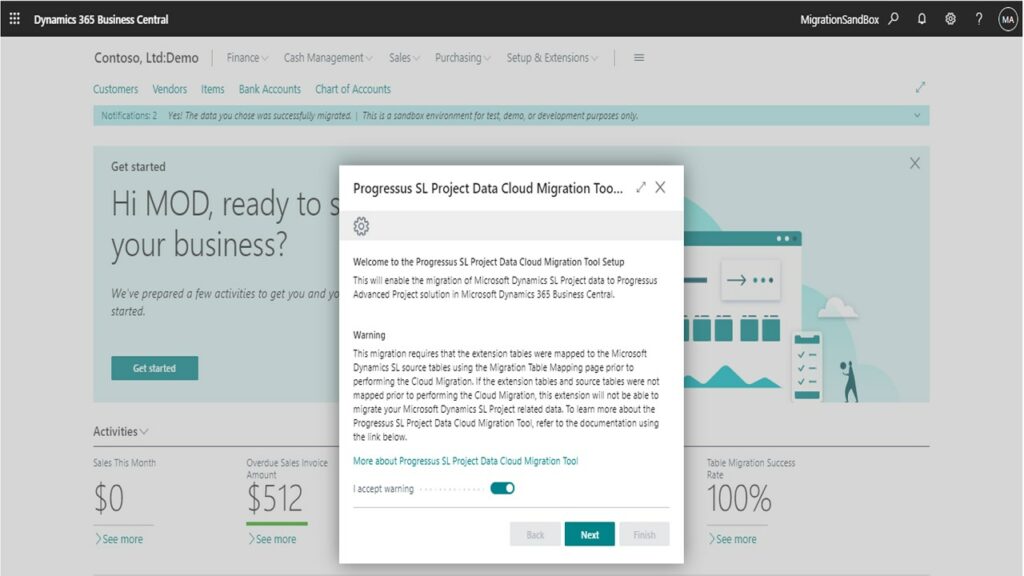 Migrate SL Project Data to Dynamics 365 BC